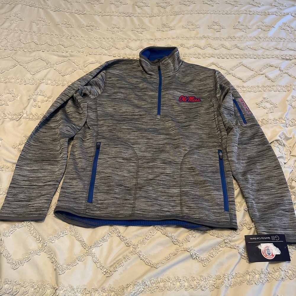 Ole Miss Rebels GIII Sports By Carl Banks 1/4 Zip Pullover Jacket Men’s S New